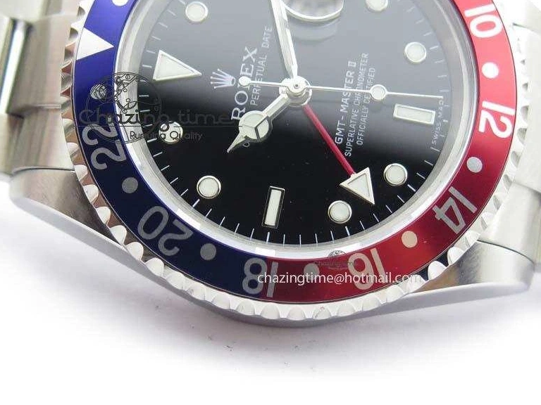 Red Black GMT-Master SS SS Blue Bp-Maker On A3186 Bezel Dial Bracelet 0211